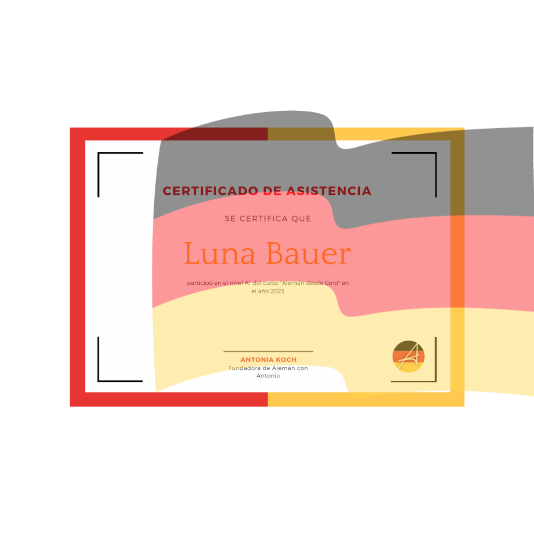 Certificado de asistencia